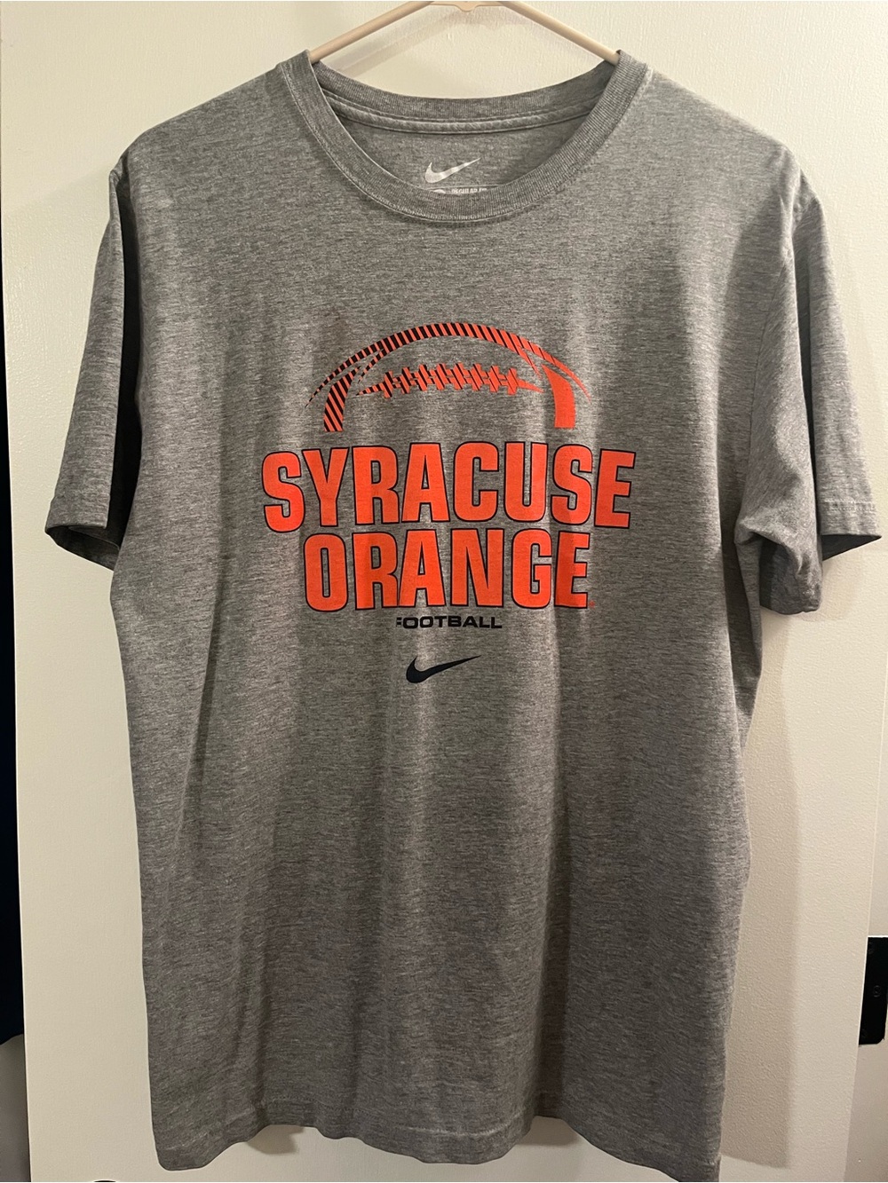 Nike Gray Tee with Bright Orange Syracuse Graphic
